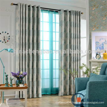 Fashion turquoise eyelets designs roller curtain mechanism